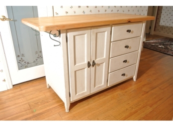 Charming Kitchen Island With Butcher Block Top