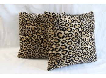 Two Cheetah Print Pillows