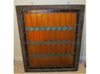 Large Antique Stained Glass Window #2