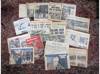 Group Of Historic Newspapers - WW I Through Death Of Bin Laden