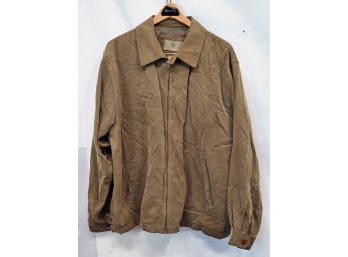 Men's Rainforest Lightweight Zip Up Brown Size Large Jacket