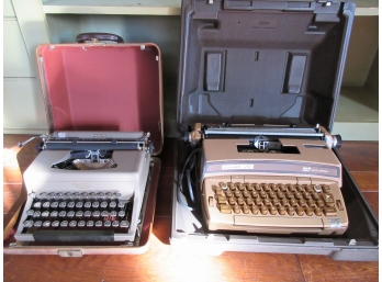 Two Vintage Portable Typewtiters