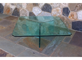 Contemporary Square Glass Coffee Table