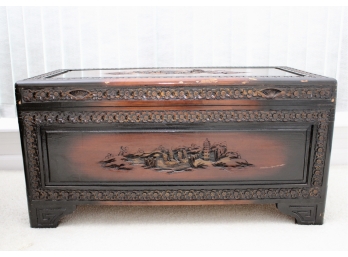 Beautiful Carved Camphorwood Chest