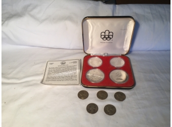 Sterling Silver Commemorative Olympic Coins From Montreal 1976 And More