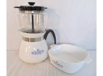 Corningware Coffee Pot And Casserole Dish