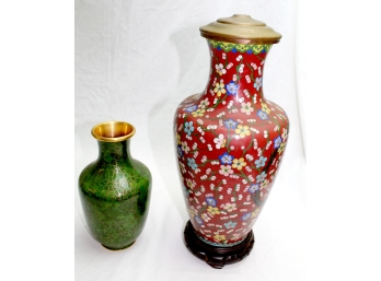 Two Enameled Vases