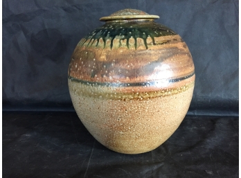 Beautiful Hand Thrown Pot With Top Lid