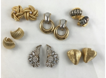 Collection Of Vintage Clip Style Earrings