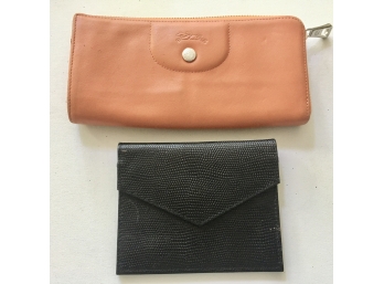 Longchamp Zip  Wallet + Saks Fifth Ave Card &  Change Wallet
