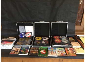 Huge DVD Collection In Vaultz Anvil Cases And GPX DVD Player