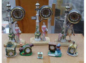 Group Of Eight Composition Gift Clocks
