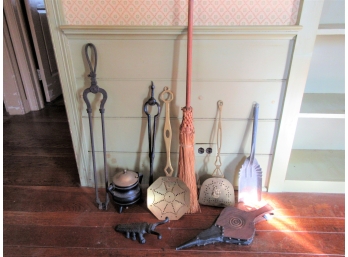 Group Of Antique / Vintage Fireplace Tools