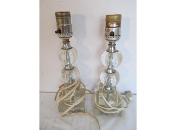 Vintage Lucite Boudoir Lamps