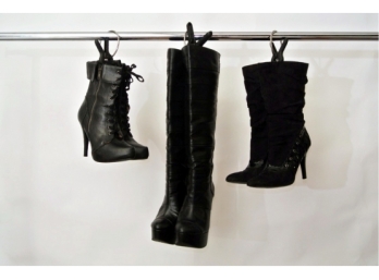 Three Pair Black Boots - Size 6½
