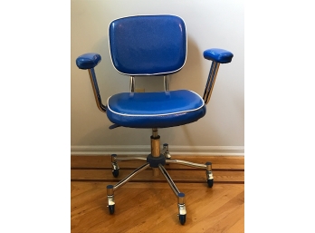 Blue And Chrome Chair