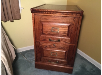 Vintage Oak Two Drawer File Cabinet