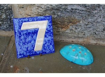 #7 Ceramic Tile & A Blue Sculpture