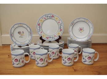 *Coventry Porcelain Partial Dinner Service - Genevieve Pattern 34 Pieces