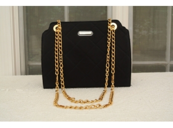 Quilted Escada Handbag With Double Chain Strap