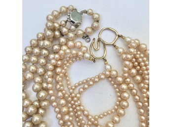 Two Vintage Faux ? Pearl Necklaces