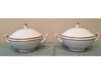Two Minton  'Golden Heritage' Covered Serving Dishes