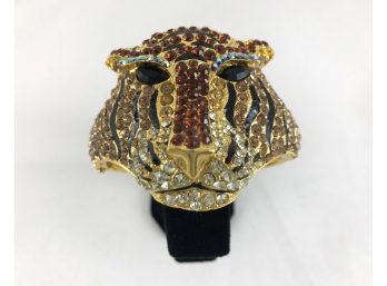 Rhinestone Wild Animal Cuff Bracelet