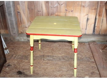 Vintage Painted Yellow Table