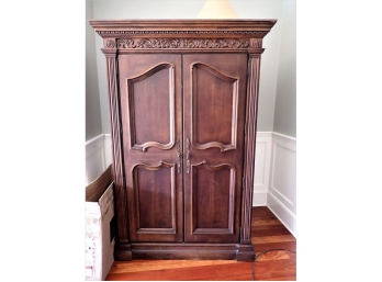 Large Carved Solid Wood Armoir