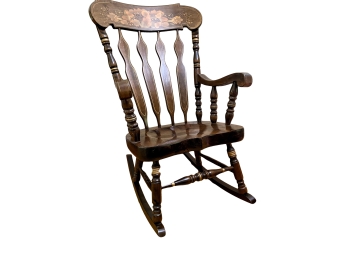 Hitchcock Style Stenciled Rocking Chair