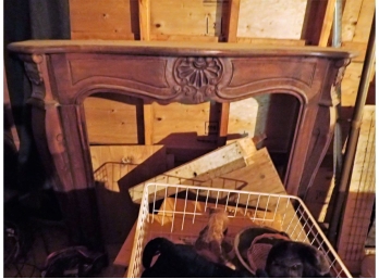Carved Wool Fireplace Surround / Overmantle