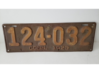 Antique 1923 Ct License Plate