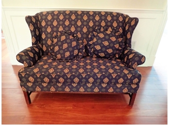 Traditional High Wing Back Love Seat