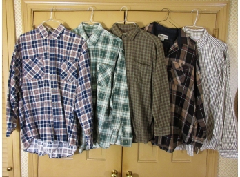 Six Vintage / New Flannel Shirts