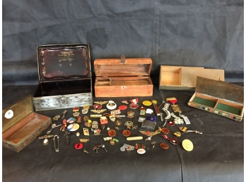 Six Antique And Vintage Treasure Boxes And Their Treasures Within