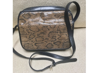 Vintage Fendi Snakeskin & Leather Shoulder Bag
