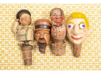 Group Of Four Vintage Bottle Stoppers