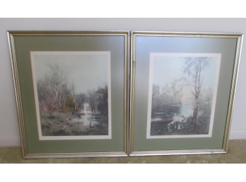 Pair Of Vintage Landscape Prints