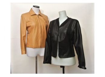 Cole Haan Tan Jacket  And A Revue Black Jacket - Size S