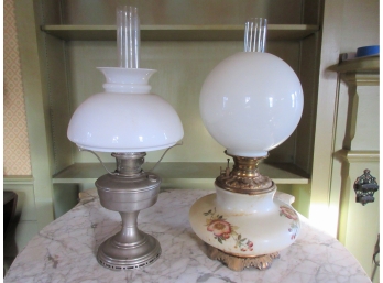 Two Vintage / Antique Kerosene Lamps