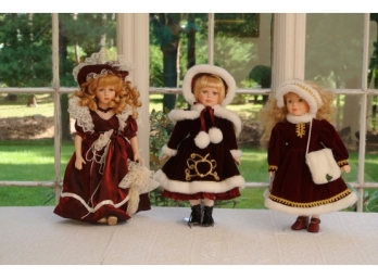 Three Christmas Dolls - Collector's Choice And Noble Heritage Collection