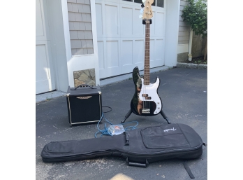 Fender Squier Bullet Bass Guitar, Ashdown 20W AMP And Stand