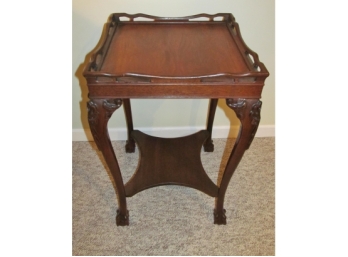 Chippendale Ball And Claw Foot Mahogany Tea Table