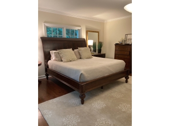 LATE ADDITION Lilian August King Sleigh-bed Headboard And Bed Frame (FRAME ONLY, With Slats) Originally $2,000