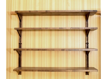Two Wood Wall Shelf Units