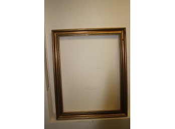 Vintage Large Painted Gold & Green Wood Picture Frame 35' X 43.5'
