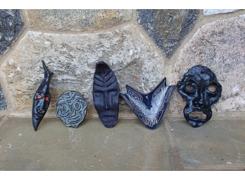 Group Of Five Elsie Ralph Designed Ceramic Masks
