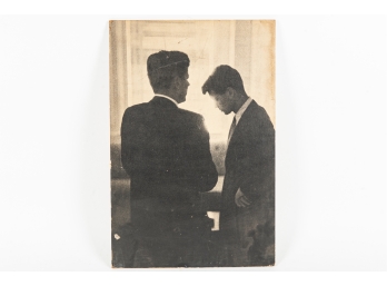 Black And White Photograph Of The Kennedy Brothers JFK And Bobby By Jacques Lowe