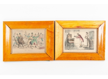 Pair Of 1850’s Prints In Original Period Frames