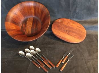 Vintage Dansk Salad Bowl, Cheese Board And More